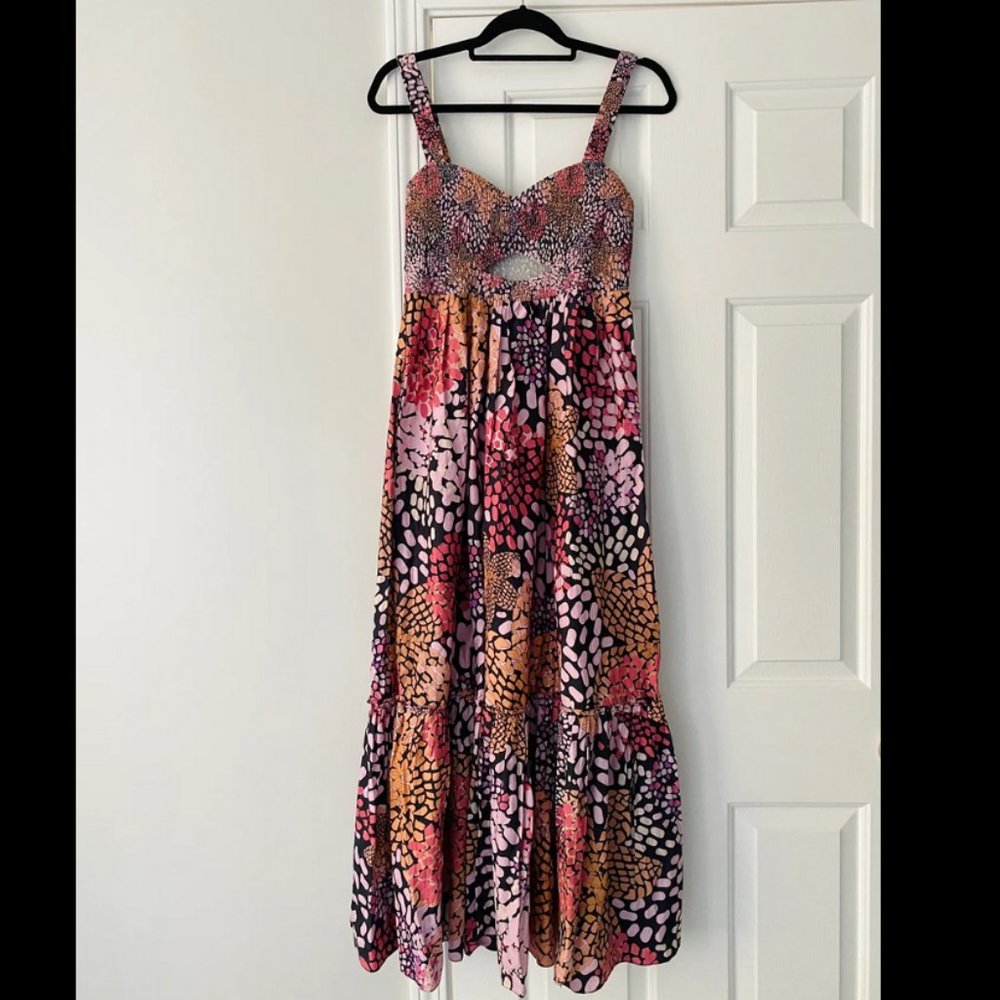NWT Anthropologie Beaded Cutout Maxi Dress - Geisha Designs - M Petite
